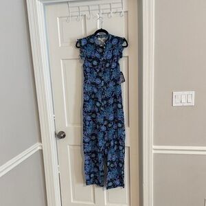 Chic Blue Floral Jumpsuit
